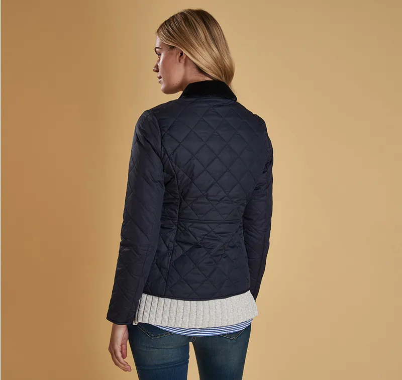 Barbour Ladies Deveron Quilt Jacket Navy-3